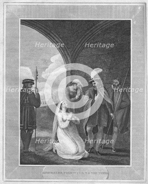 'Anne Bullen, Committed to the Tower', 1838. Artist: Unknown.