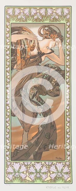 Étoile Du Soir (The Evening Star), 1902. Creator: Mucha, Alfons Marie (1860-1939).
