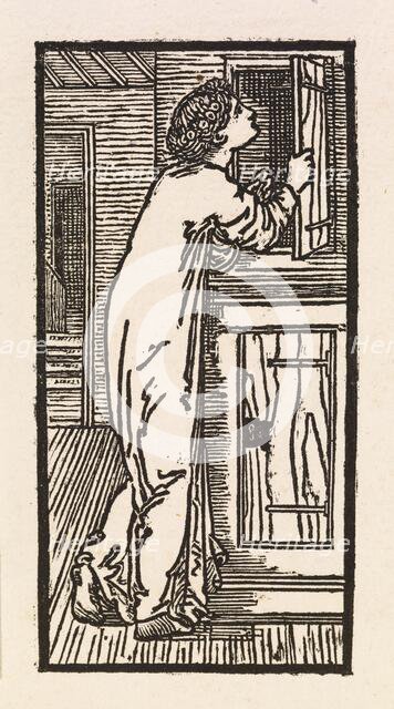 Cupid and Psyche - Psyche walking through Cupid's Palace, 1880. Creator: GF Campfield.