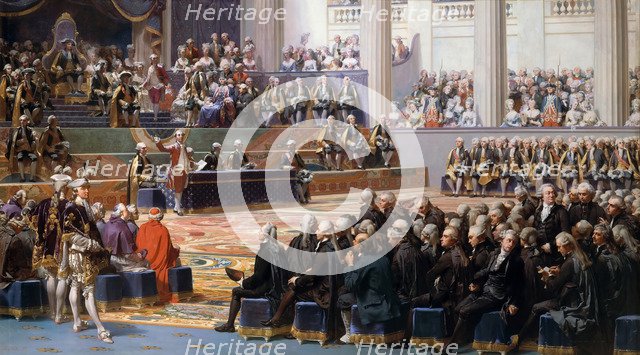 Opening of the Estates-General in Versailles, 5 May 1789. Artist: Couder, Auguste (1790-1873)
