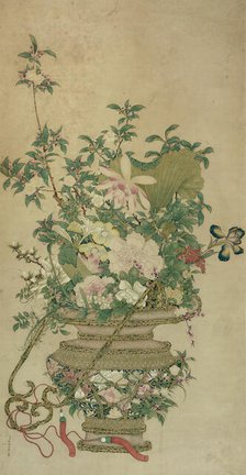 Flowers of the Four Seasons, Qing dynasty (1644-1911), 18th/19th century. Creators: Unknown, Prince Yongrong.