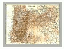 Map of Oregon, c1910. Creator: Emery Walker Ltd.