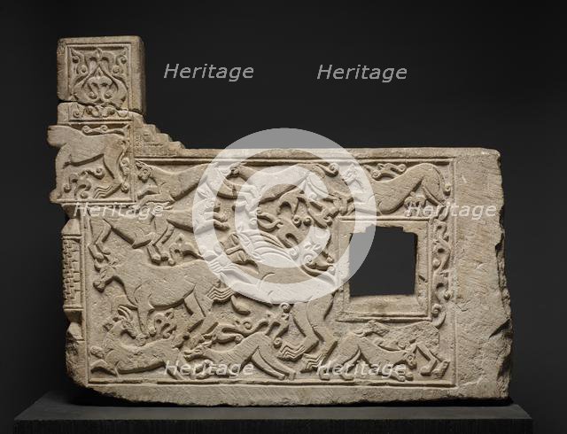 Balustrade Fragment with Animals, 1303-1304. Creator: Unknown.