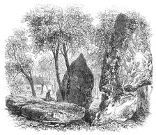 The British Association at Bath: Druidical stones in an orchard at Stanton Drew, 1864. Creator: Unknown.