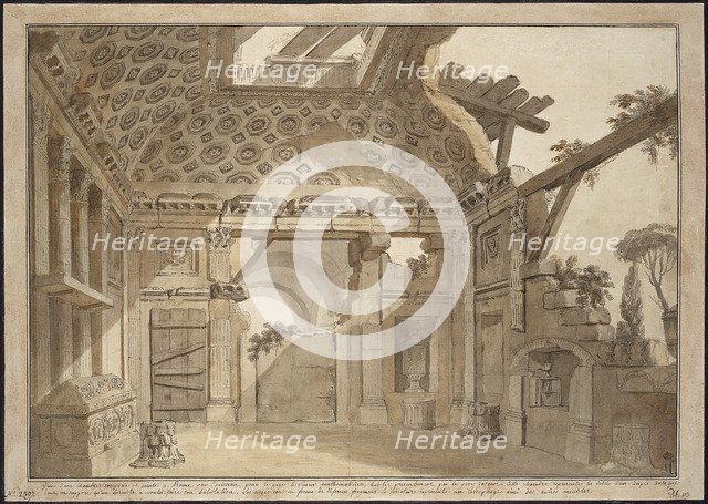 Design for the paintings in the cell of Father Lesueur in the Monastery of Santissima Trinità dei Mo