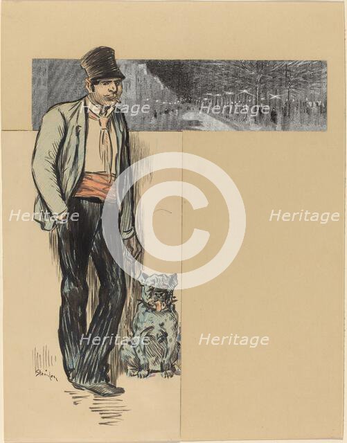 To the Village, late 19th-early 20th century. Creator: Theophile Alexandre Steinlen.