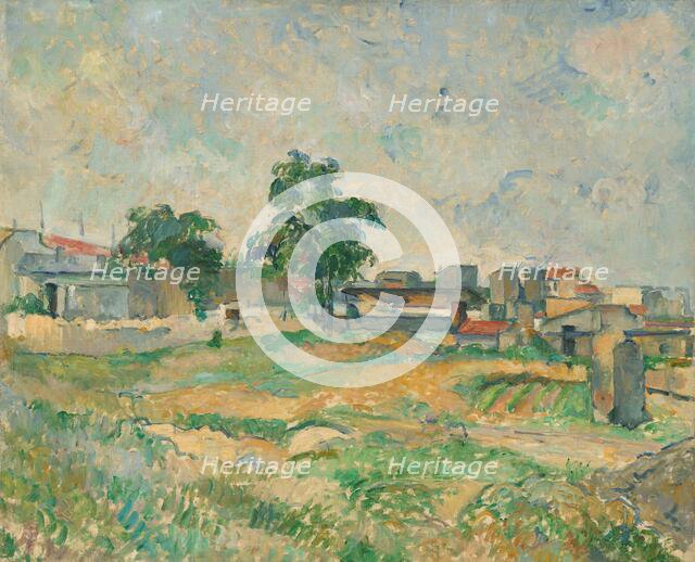 Landscape near Paris, c. 1876. Creator: Paul Cezanne.