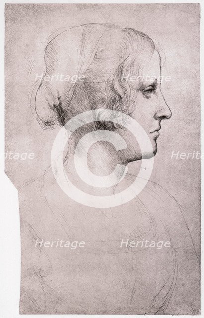 'Portrait of a Girl with a Cap', 1493-1495. Artist: Leonardo da Vinci