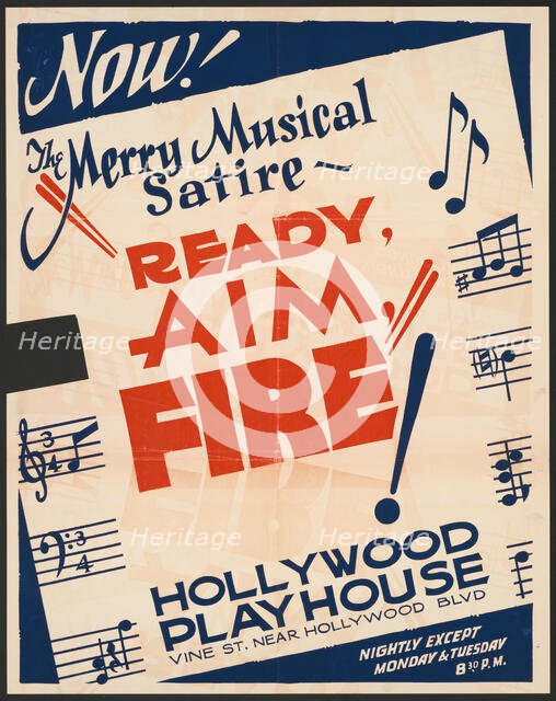 Ready! Aim! Fire!, Los Angeles, 1937. Creator: Unknown.