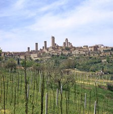 The town of San Gimignano, 13th century. Artist: Unknown