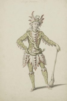 Costume design for the opera Atys by Jean-Baptiste Lully, c1676. Creator: Berain, Jean (c. 1640-1711).