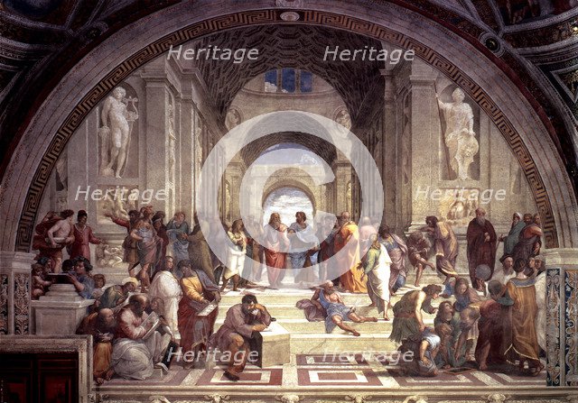 The School of Athens', 1508, fresco by Raphael Sanzio.