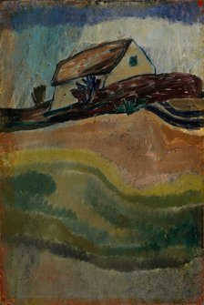 Untitled (Landscape with trees, path and meadow, Burghausen), ca 1899.