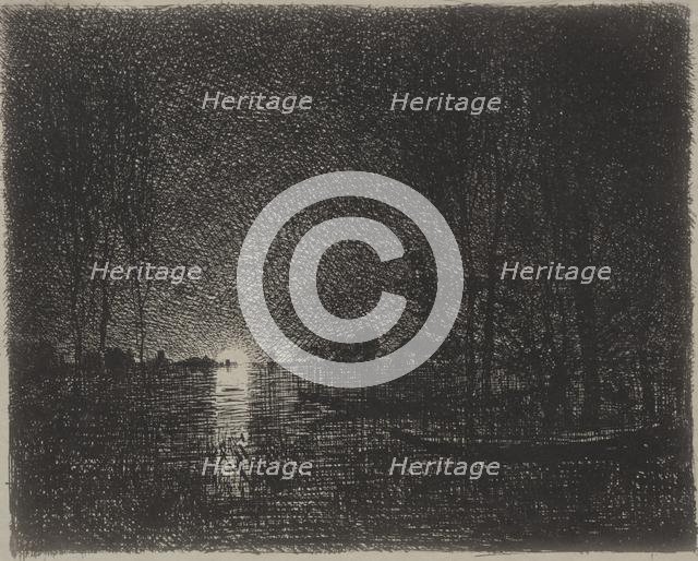 Nightpiece, original impression 1862, printed in 1921. Creator: Charles François Daubigny (French, 1817-1878).