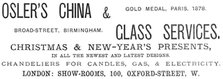 Osler's China & Glass Services, 1883. Creator: Unknown.