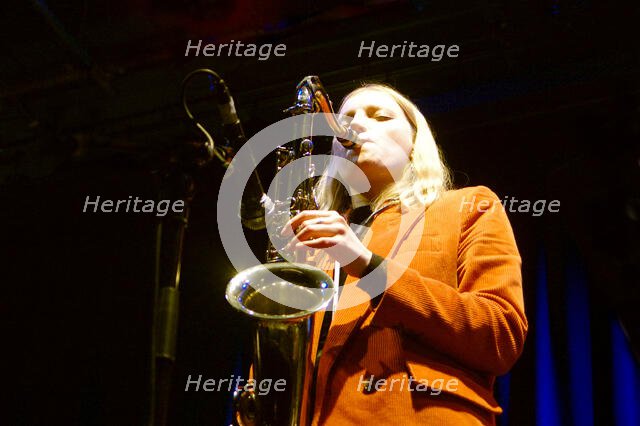 Emma Rawicz Quintet, New Generation Jazz Festival Roadshow, Shoreham by Sea, Feb 2023. Creator: Brian O'Connor.