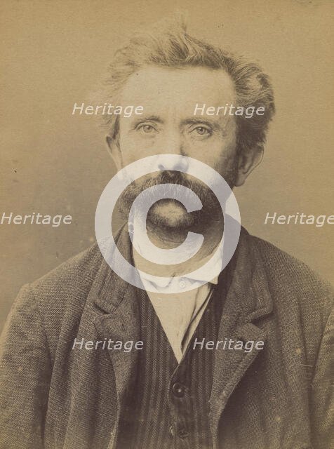 Bordes. Guillaume, Auguste. 40 ans, né à Centrayes (Aveyron). Tailleur. Pas de motif. 29/2..., 1894. Creator: Alphonse Bertillon.