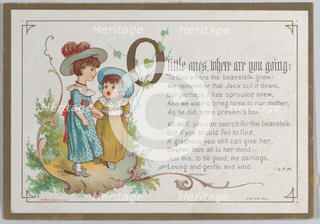 Valentine, 1877., 1877. Creator: Catherine Greenaway.