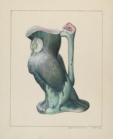 Owl Pitcher, c. 1938. Creator: Amos C. Brinton.