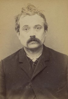 Grave. Jean. 38 ans, né le 16/10/54 à Breuil (Puy de Dôme). Typographe. Anarchiste. 9/1/94., 1894. Creator: Alphonse Bertillon.