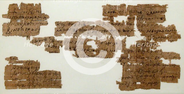 Papyri Fragments of a Letter from Tagape, Coptic, 7th century. Creator: Unknown.