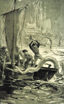 "For the love of heaven cut the thing in twain!", 1898. Creator: Unknown.