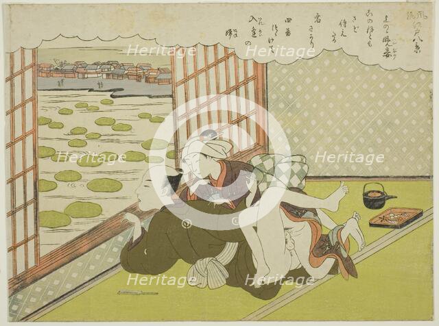 The Evening Mistress at Ueno (Ueno no bansho), from the series "Eight Fashionable..., c. 1769. Creator: Suzuki Harunobu.