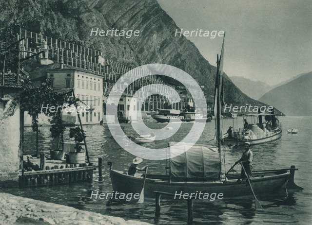 Harbour of Limone sul Garda, Italy, 1927. Artist: Eugen Poppel.