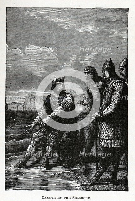 Canute by the Seashore, 1882. Artist: Anonymous  