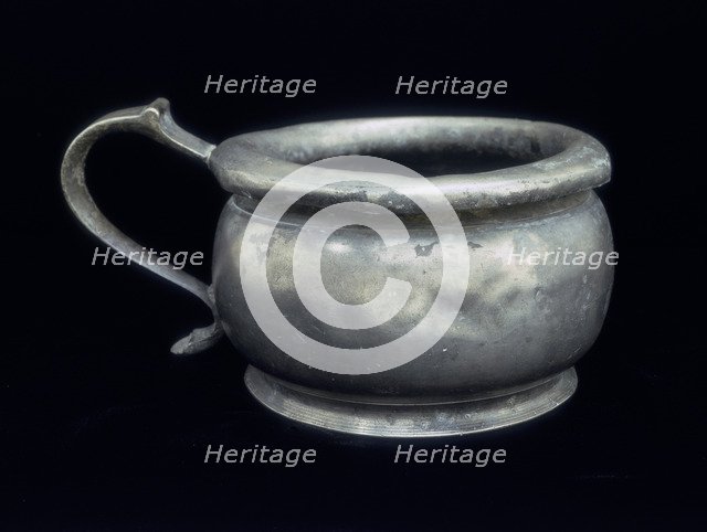 Pewter chamber pot, 18th century. Artist: Unknown