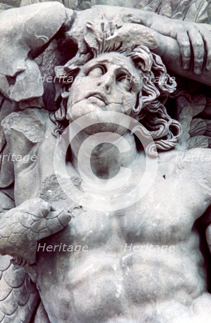 Detail from the Great Frieze of the Pergamon Altar, 180-159 BC. Artist: Unknown