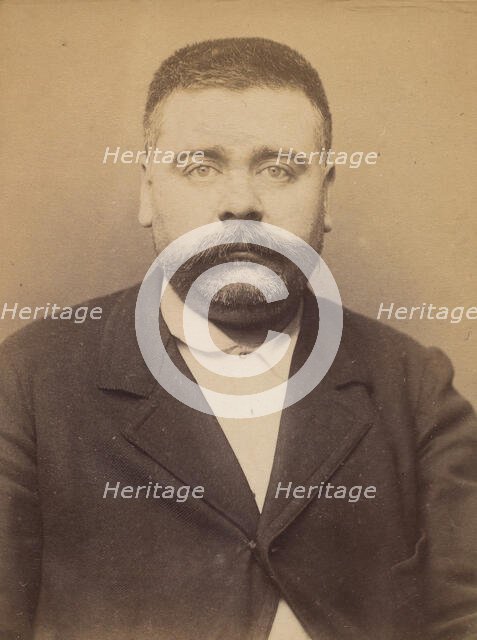 Clidière. François. 39 ans, né le 3/2/55 à Miales (Dordogne). Tailleur d'habits. Anarchist..., 1894. Creator: Alphonse Bertillon.
