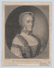 Portrait of Mme. Anne-Henriette de France, 1750. Creator: Francois Xavier Vispre.
