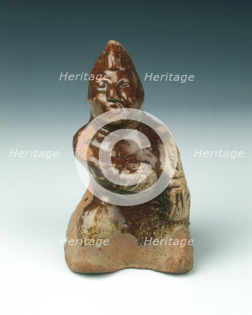 Brown lead glaze pottery dwarf, Eastern Han/Western Jin dynasty, China, 2nd-3rd century. Artist: Unknown