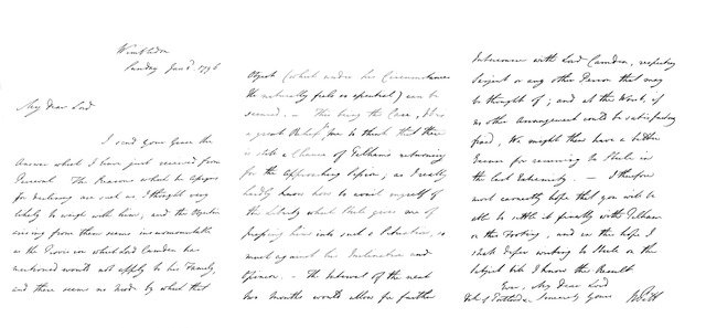 Letter by William Pitt to the Duke of Portland, 1796 (1865).Artist: Frederick George Netherclift