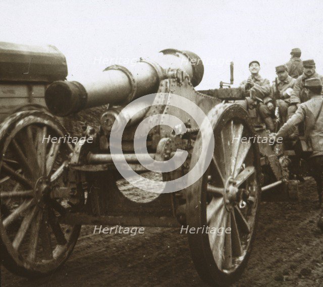 Artillery column at Verdun, northern France, c1914-c1918. Artist: Unknown.