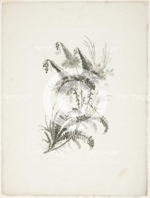 Bouquet, from Collection of New Flowers of Taste for the Manufacture of Persian Cloth..., 1765/70. Creator: Johann Heinrich Hess.