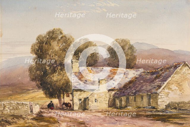 Welsh Cottages, c1840s. Creator: David Cox the Elder.