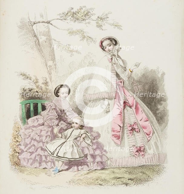 Fashion plate - Journal des Demoiselles IX, 1859. Creator: Gilquin & Dupain.
