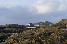 Godrevy Lighthouse, Godrevy Island, Gwinear-Gwithian, Cornwall, 2011. Creator: Peter Williams.