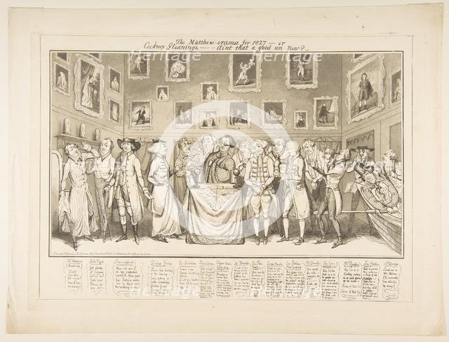 The Matthew-orama for 1827-or Cockney Gleanings,-Aint that a good un now?, March 26, 1827. Creator: Thomas Howell Jones.