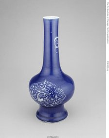 Vase with Mock Animal Mask Ring Handles and Hexagonal Panels..., Ming or Qing dynasty, c.17th cent. Creator: Unknown.