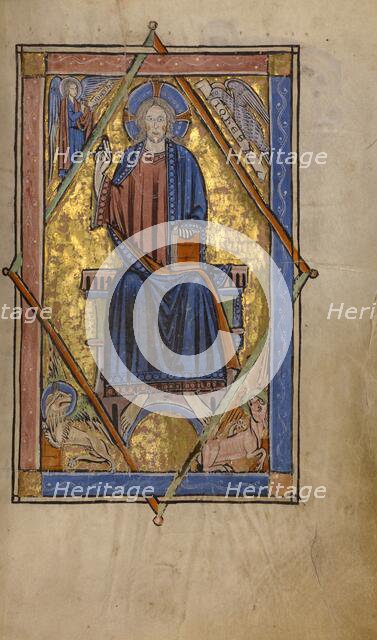 Christ in Majesty; Missal, begun after 1234-completed before 1262. Creator: Unknown.