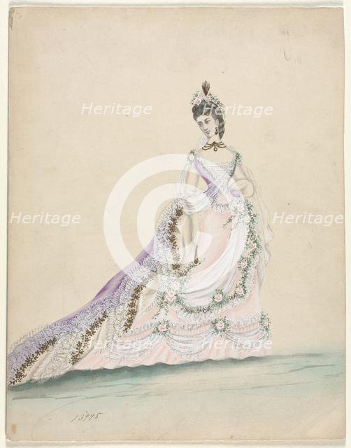 Fashion Study (designed for Worth), 1870. Creator: Unknown.