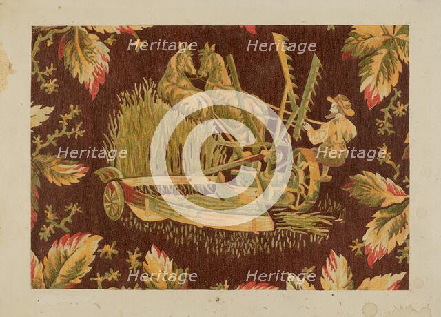 Printed Textile, c. 1938. Creator: Pearl Gibbo.