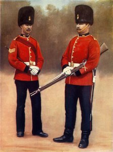 'Sergeant and Private of the Dubin Fusiliers', 1900. Creator: Gregory & Co.