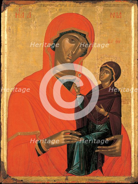 Saint Anne with the Virgin, ca 1440-1460. Artist: Akotandos, Angelos (active ca. 1425-1460)