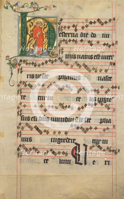 Initial H: Saint Stephen, about 1405. Creator: Unknown.