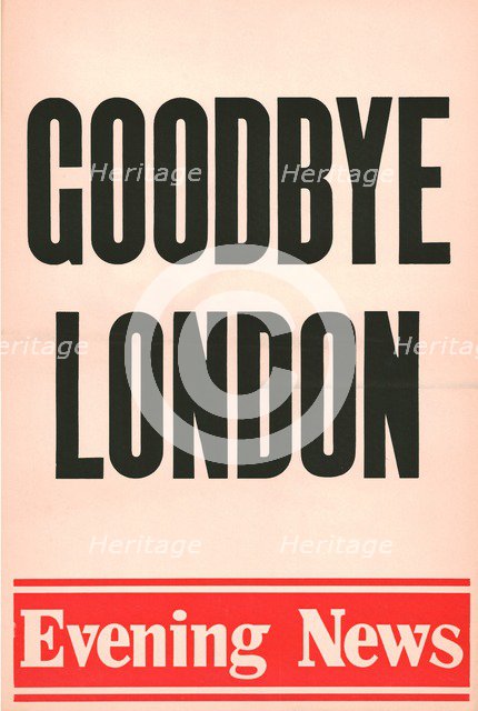 'Goodbye London', Evening News poster, 1980. Artist: Unknown.