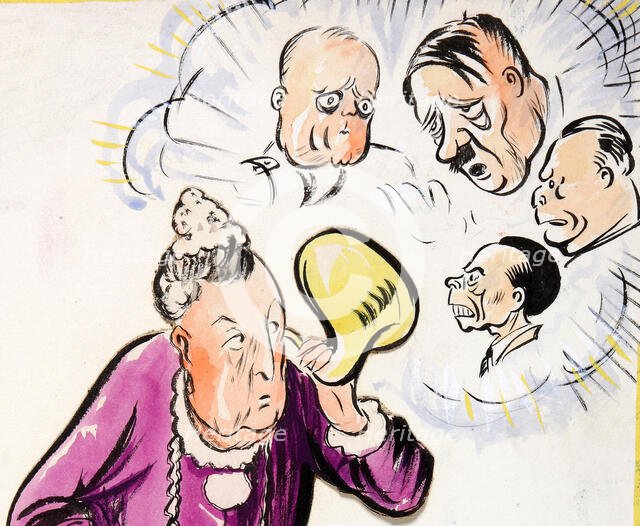 'Pay no heed to rumours - official news will be issued freely!', WWII poster, between 1939 and 1946. Creator: Central Office of Information.